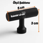 Martin Siyah Metal Tek Vidalı Kulp Düğme Mobilya Çekmece Mutfak Dolabı Dolap Modern Kapak Kulpları thumbnail 3