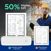 SUPVAN T200M Seyahat için Kablosuz Taşınabilir Yazıcı - 4