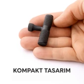 Martin Siyah Metal Tek Vidalı Kulp Düğme Mobilya Çekmece Mutfak Dolabı Dolap Modern Kapak Kulpları thumbnail 4