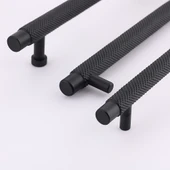Martin Siyah Metal Kulp 192 mm Mobilya Çekmece Mutfak Dolabı Dolap Modern Kapak Kulpları Grip Desen thumbnail 4