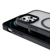 iPhone 12 Pro Uyumlu Kamera Korumalı Magsafe Wireless Şarj Özellikli Mat Silikon Kapak - 3