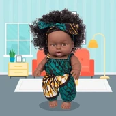 Ecore Fun 2 Adet Bebek Afrika Yıkanabilir Gerçekçi Silikon Bebekler - 4