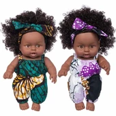 Ecore Fun 2 Adet Bebek Afrika Yıkanabilir Gerçekçi Silikon Bebekler - 1