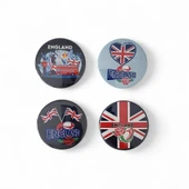 İngiltere Magnet Set 1 - 4'lü Buzdolabı Magnet England thumbnail 1