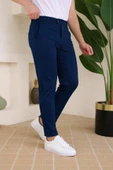 Erkek Slim Fit Likralı Bilek Boy Dilli Kumaş Pantolon thumbnail 1