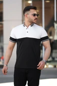 Erkek Yakalı çift Renk Kısa Kollu T-shirt thumbnail 1