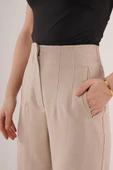 Çift Pens Detaylı Krem Pantolon thumbnail 3