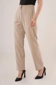 Çift Pens Detaylı Krem Pantolon thumbnail 1