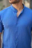 Erkek Hakim Yaka Kısa Kollu Gömlek thumbnail 3