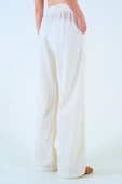 Beli Lastikli Palazo Pantolon - Taş thumbnail 5
