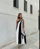 ÇİFT RENKLİ ELBİSE - 4