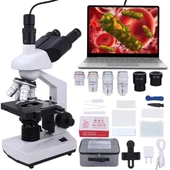 Poothoh Bileşik trinoküler Mikroskop 40X-5000X Büyütme thumbnail 8