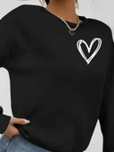 Kadın Uzun Kollu Bisiklet Yaka Viskon Iki Iplik Bluz thumbnail 2