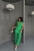 JAKAR KUMAŞ YELEK - PANTOLON TAKIM - Yeşil thumbnail 1