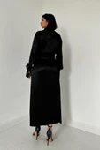 Siyah Kuşaklı Gömlek Elbise thumbnail 4
