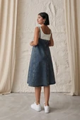 Mavi Askı Aparatlı Kot Elbise thumbnail 4
