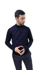 Erkek Triko Kazak Yarım Fermuarlı 21K5991 - 1