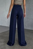 Üç Düğme Detayli Palazzo Pantolon thumbnail 2
