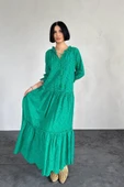 Yeşil Dantelli New Elbise thumbnail 2