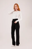 Cırt Kapama Detaylı Siyah Pantolon thumbnail 3