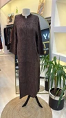 İNVEE ELBİSE  7026 KAHVERENGİ - 3