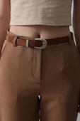 Kemerli Havuç Pantolon - Taba thumbnail 4