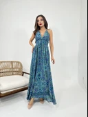 6959 ELBİSE-MAVİ thumbnail 2