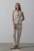 Düğme Detaylı Yelek - Krem thumbnail 3