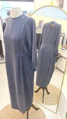 İNVEE ELBİSE MODAL KUMAS DOKUMLU 7013 LACİVERT - 3