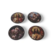 Aziz İsa Magnet Set 1 - 4'lü Jesus Christ Magnet - 2