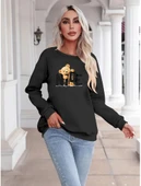 Kadın Uzun Kollu Bisiklet Yaka Viskon Iki Iplik Bluz thumbnail 1