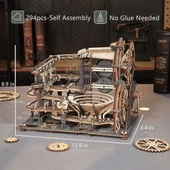 Robotime 3D Ahşap Puzzle Mekanik Dişli Model thumbnail 7