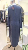 İNVEE ELBİSE MODAL KUMAS DOKUMLU 7013 LACİVERT - 2
