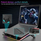 IETS GT500 RGB Turbo Fanlı Laptop Bilgisayar Soğutucusu (4600 RPM) thumbnail 6