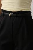 Kemer Pens Detaylı Pantolon - Siyah thumbnail 3