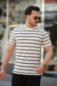 Erkek çizgili Kısa Kollu T-shirt thumbnail 1