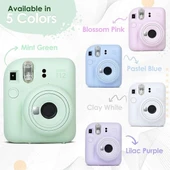 Fujifilm Instax Mini 12 Kamera/Mini Film (60 Sayfa)/Aksesuarlar - Mavi - 8