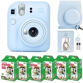 Fujifilm Instax Mini 12 Kamera/Mini Film (60 Sayfa)/Aksesuarlar - Mavi - 1