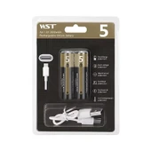 Ultratekno ULTAP105 USB Type-C Şarjlı AA Pil 1.5V Kalem Pil (2li Paket) Hızlı Şarj - 1