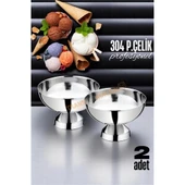 Dondurma Kasesi 304 Paslanmaz Çelik Profesyonel 2 ADET - 1