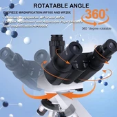 Herwicm 40X-2500X  Bileşik Trinoküler Mikroskop thumbnail 4