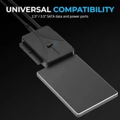 SABRENT USB SATA Harici Sabit Disk Soğutma Fanlı Lay Düz Yerleştirme İstasyonu thumbnail 6