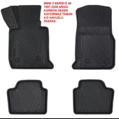 BMW 3 Serisi E46 1997-2006 4D Premium Havuzlu Paspas-Kaydırmaz Taban - 1
