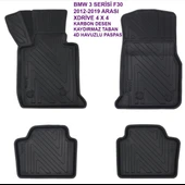 BMW 3 Serisi F30 2012-2019 4x4 xDRİVE 4D Premium Havuzlu Paspas-Kaydırmaz Taban - 1