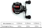 Valkyrie AE2000 Baitcasting Sol El Çıkrık 7:2:1 Olta Makinesi Motoru - 5