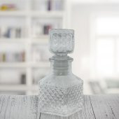 5 Adet 4,5x11cm Kristal Cam Kapaklı Şişe Baklava Motif - 1