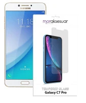 Samsung Galaxy C7 Pro Temperli Kırılmaz Cam Ekran Koruyucu Sert - 1