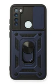 Xiaomi Redmi Note 8 Kılıf Pars Lens Yüzüklü Silikon - Lacivert - 1