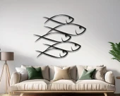 Balık ahşap dekoratif dekor tablo - 1