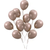 Mocha Kahve Metalik Balon 100 Adet 13 inç 33 cm - 1